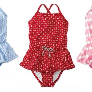 *SOLD* Hanna Andersson Geo Skirted One Piece Swimsuit | size 110